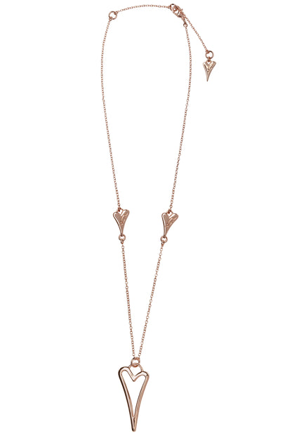 Rose gold plated Necklace with hollow heart - ScentiMelti Home Fragrance, Beauty & Gifts UK