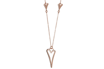 Rose gold plated Necklace with hollow heart - ScentiMelti Home Fragrance, Beauty & Gifts UK