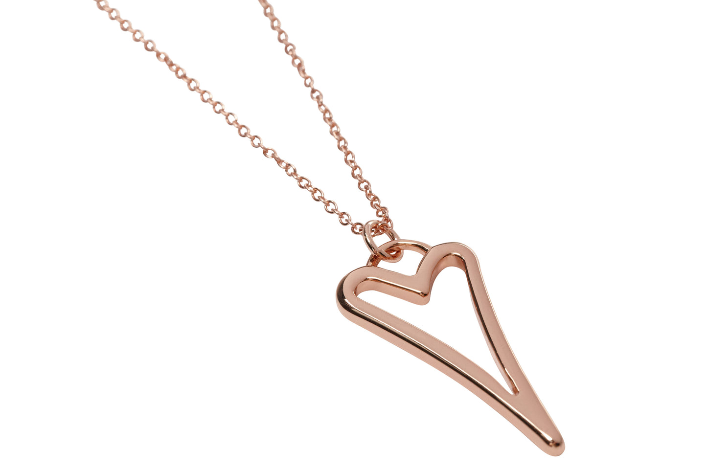 Rose gold plated Necklace with hollow heart - ScentiMelti Home Fragrance, Beauty & Gifts UK