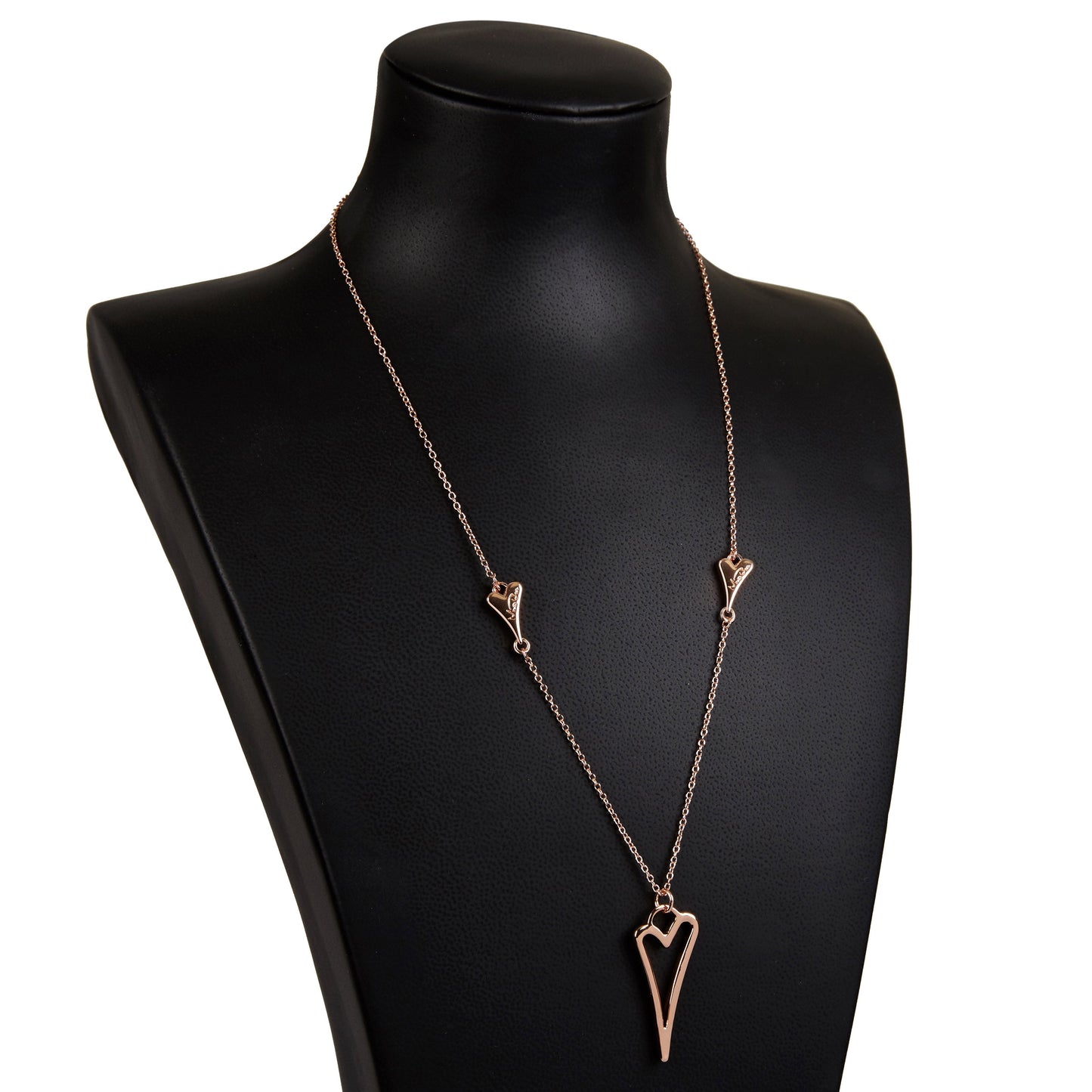 Rose gold plated Necklace with hollow heart - ScentiMelti Home Fragrance, Beauty & Gifts UK