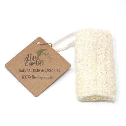 Natural Loofah Scrub on Rope - 5" - 12.7 cm - ScentiMelti  Natural Loofah Scrub on Rope - 5" - 12.7 cm