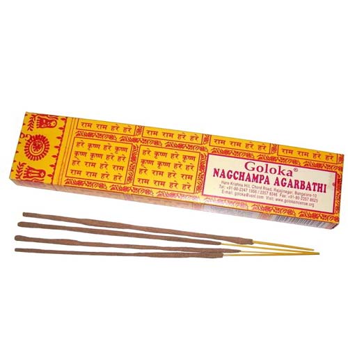 Goloka Nagchampa Incense Sticks 16g - ScentiMelti  Goloka Nagchampa Incense Sticks 16g