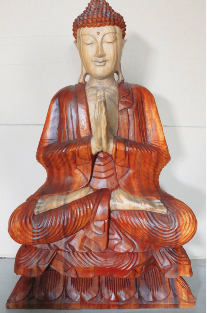 Hand Carved Buddha Statue - 80cm Welcome - ScentiMelti  Hand Carved Buddha Statue - 80cm Welcome