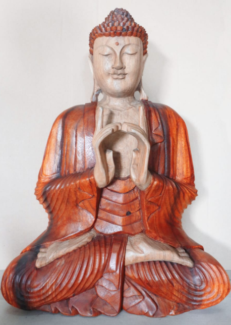 Hand Carved Buddha Statue - 60cm Two Hands - ScentiMelti  Hand Carved Buddha Statue - 60cm Two Hands