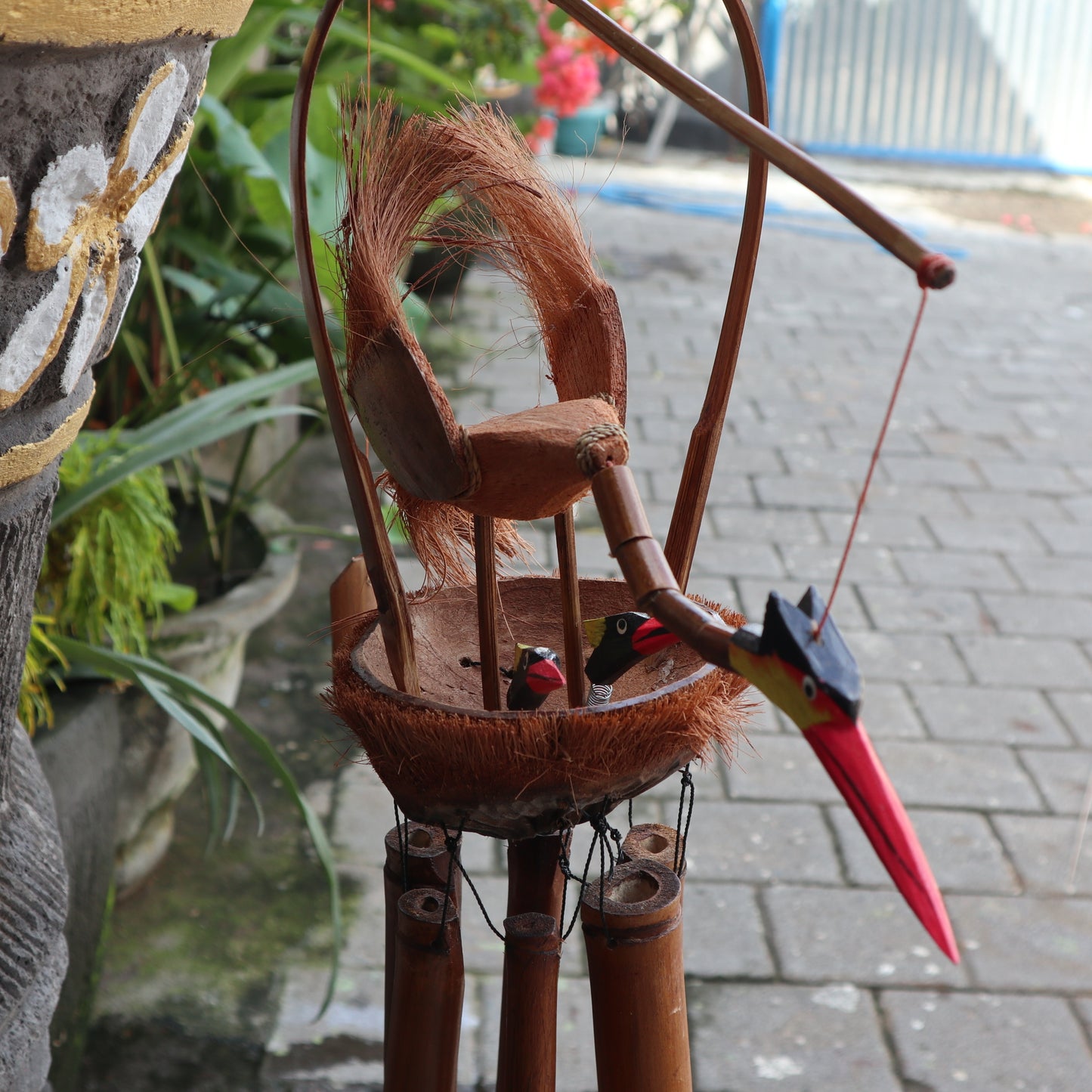 Bamboo Windchime - Natural finish - Mother & Chicks - ScentiMelti  Bamboo Windchime - Natural finish - Mother & Chicks