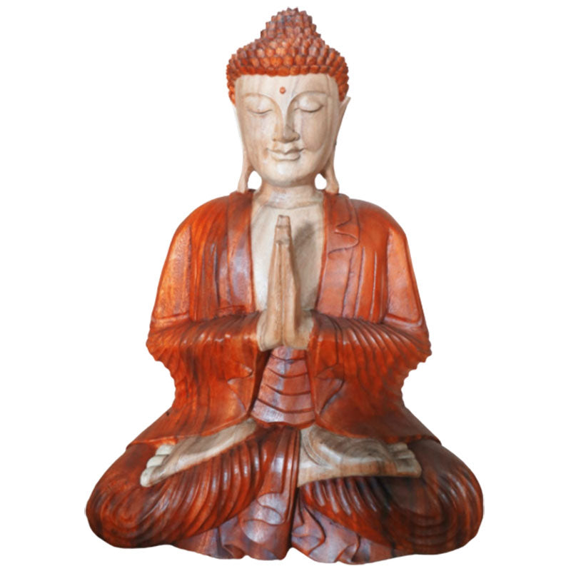 Hand Carved Buddha Statue - 60cm Welcome - ScentiMelti  Hand Carved Buddha Statue - 60cm Welcome