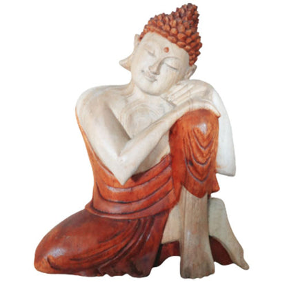 Hand Carved Buddha Statue - 25cm Thinking - ScentiMelti  Hand Carved Buddha Statue - 25cm Thinking