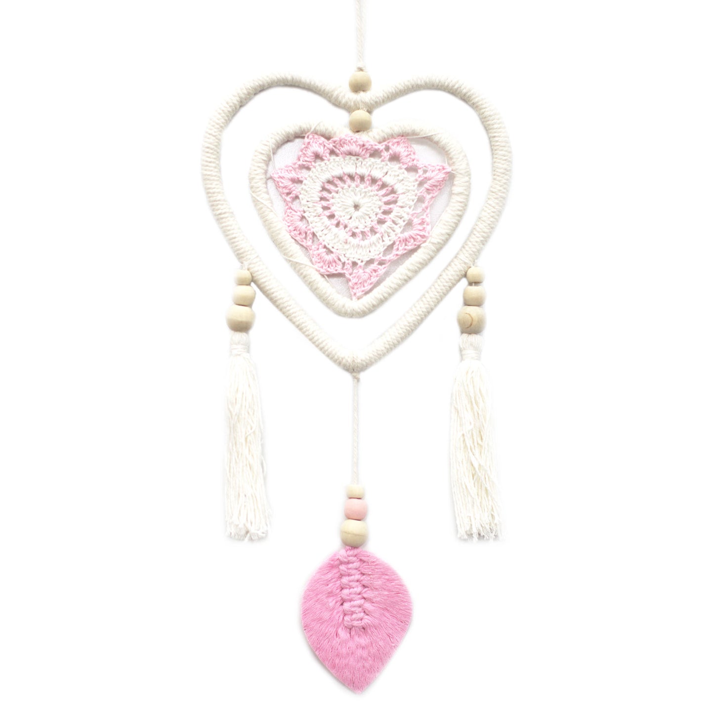 Dream Catcher - Medium Pink Heart in Heart - ScentiMelti  Dream Catcher - Medium Pink Heart in Heart