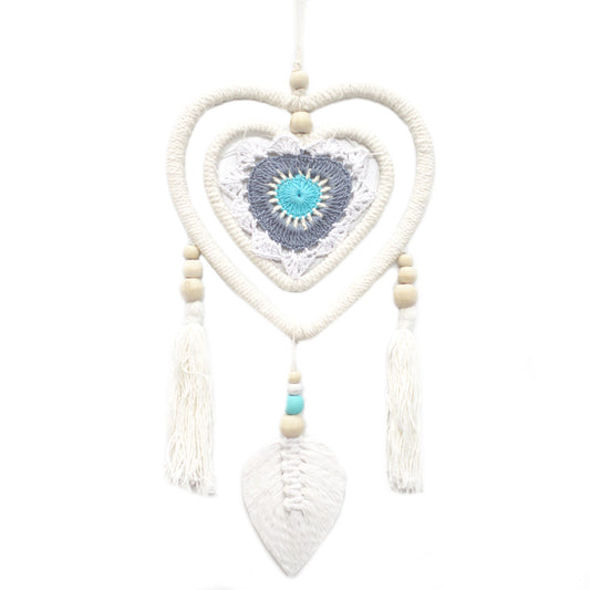 Dream Catcher - Medium Blue Heart in Heart - ScentiMelti  Dream Catcher - Medium Blue Heart in Heart