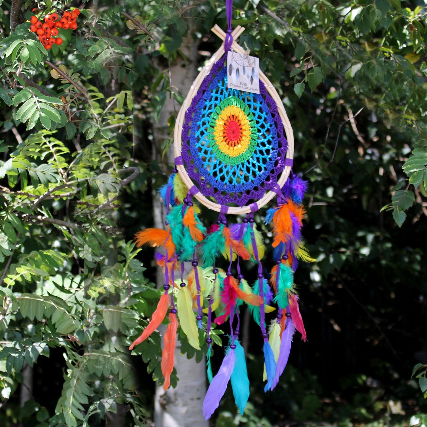 Bali Dream Catchers - Med Multi Teardrop - ScentiMelti  Bali Dream Catchers - Med Multi Teardrop