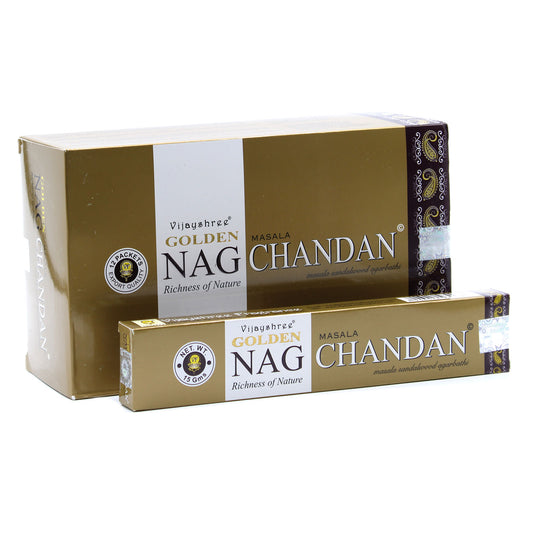 15g Golden Nag - Chandan Incense - ScentiMelti  15g Golden Nag - Chandan Incense