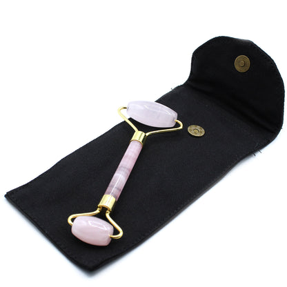 Gemstone Face Roller - Rose Quartz - ScentiMelti  Gemstone Face Roller - Rose Quartz