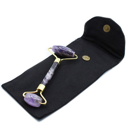 Gemstone Face Roller - Amethyst - ScentiMelti  Gemstone Face Roller - Amethyst