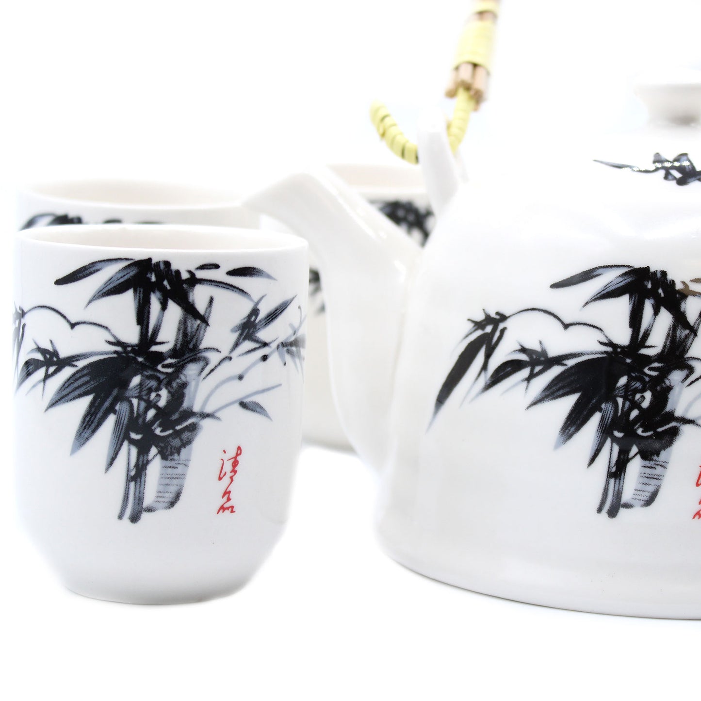 Herbal Teapot Set - White Stone Oriental - ScentiMelti  Herbal Teapot Set - White Stone Oriental