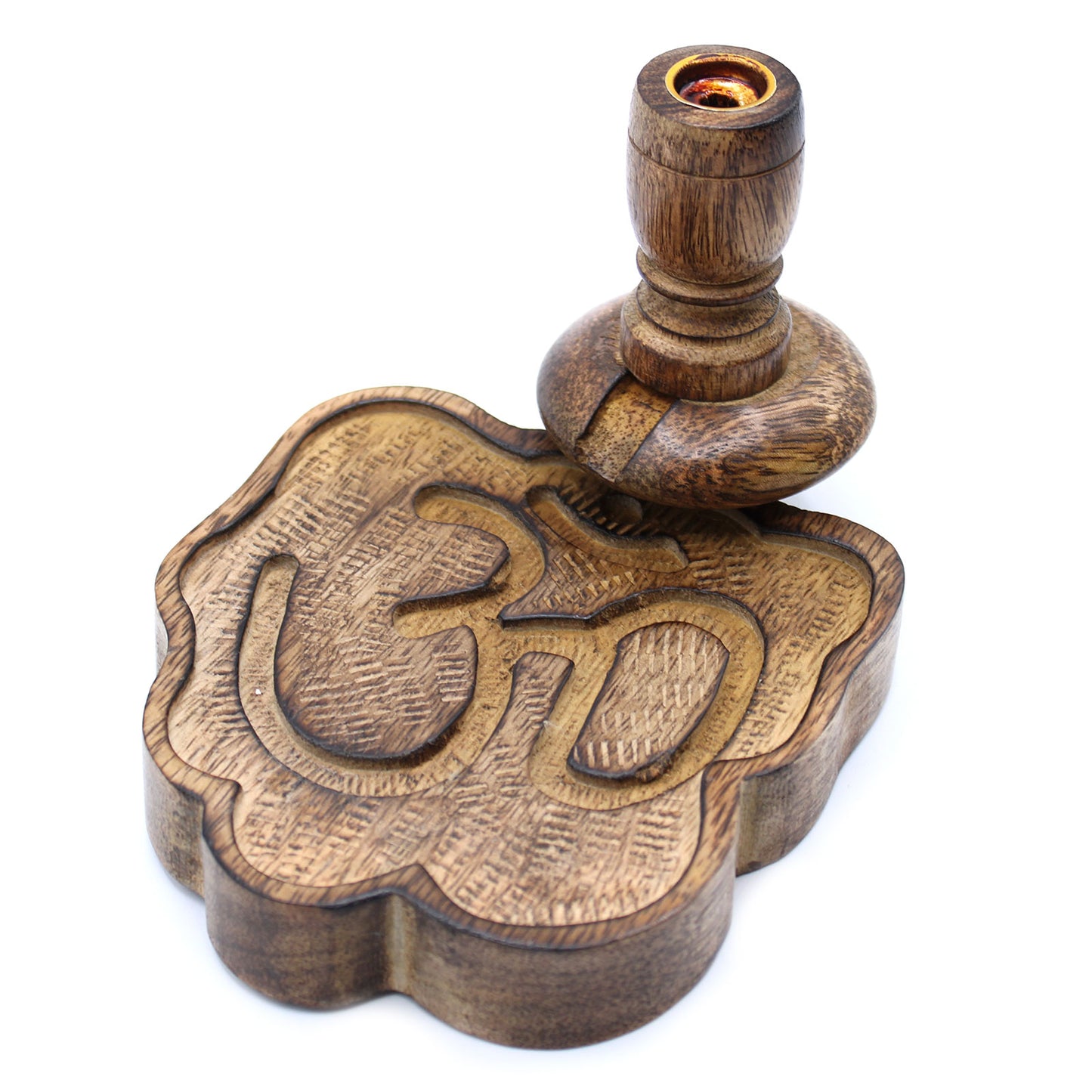 Sm Mango Wood Backflow Burner - Ohm - ScentiMelti  Sm Mango Wood Backflow Burner - Ohm