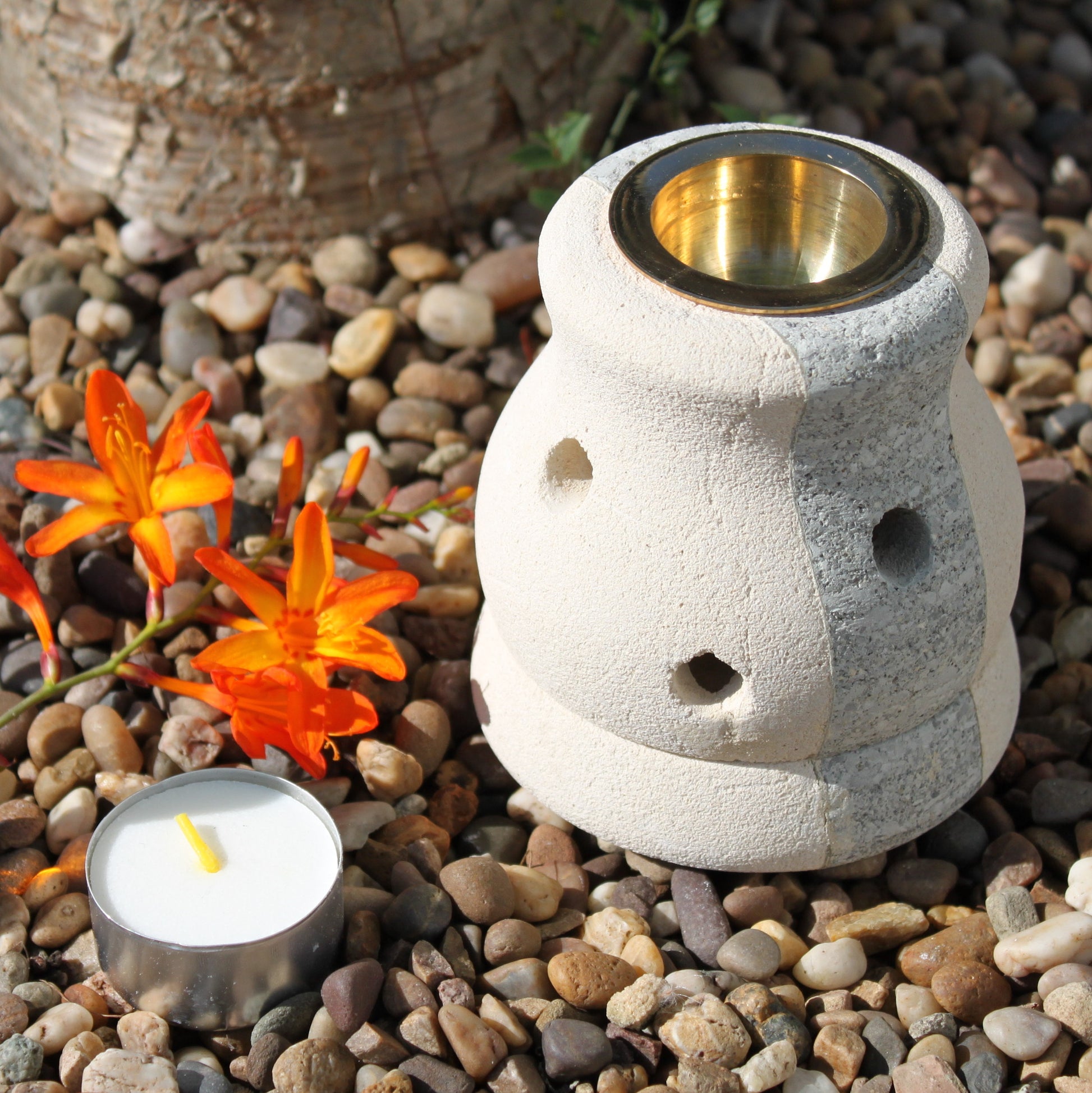 Stone Oil Burner - Combo Shaped - ScentiMelti  Stone Oil Burner - Combo Shaped