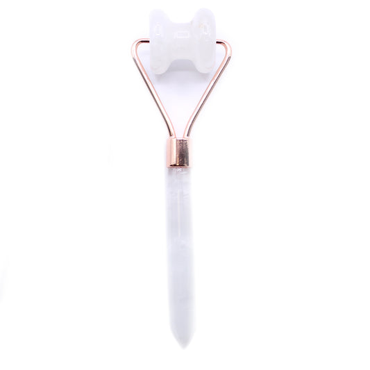 Gemstone Jawline Roller - Rock Quartz - ScentiMelti  Gemstone Jawline Roller - Rock Quartz