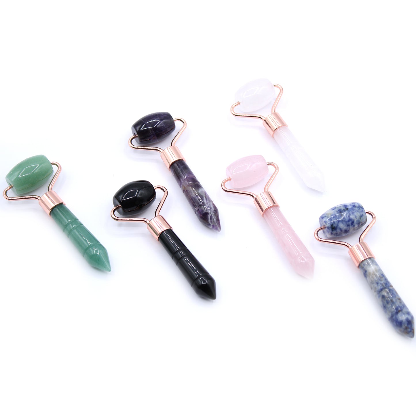 Gemstone Mini Roller - Rose Quartz - ScentiMelti  Gemstone Mini Roller - Rose Quartz