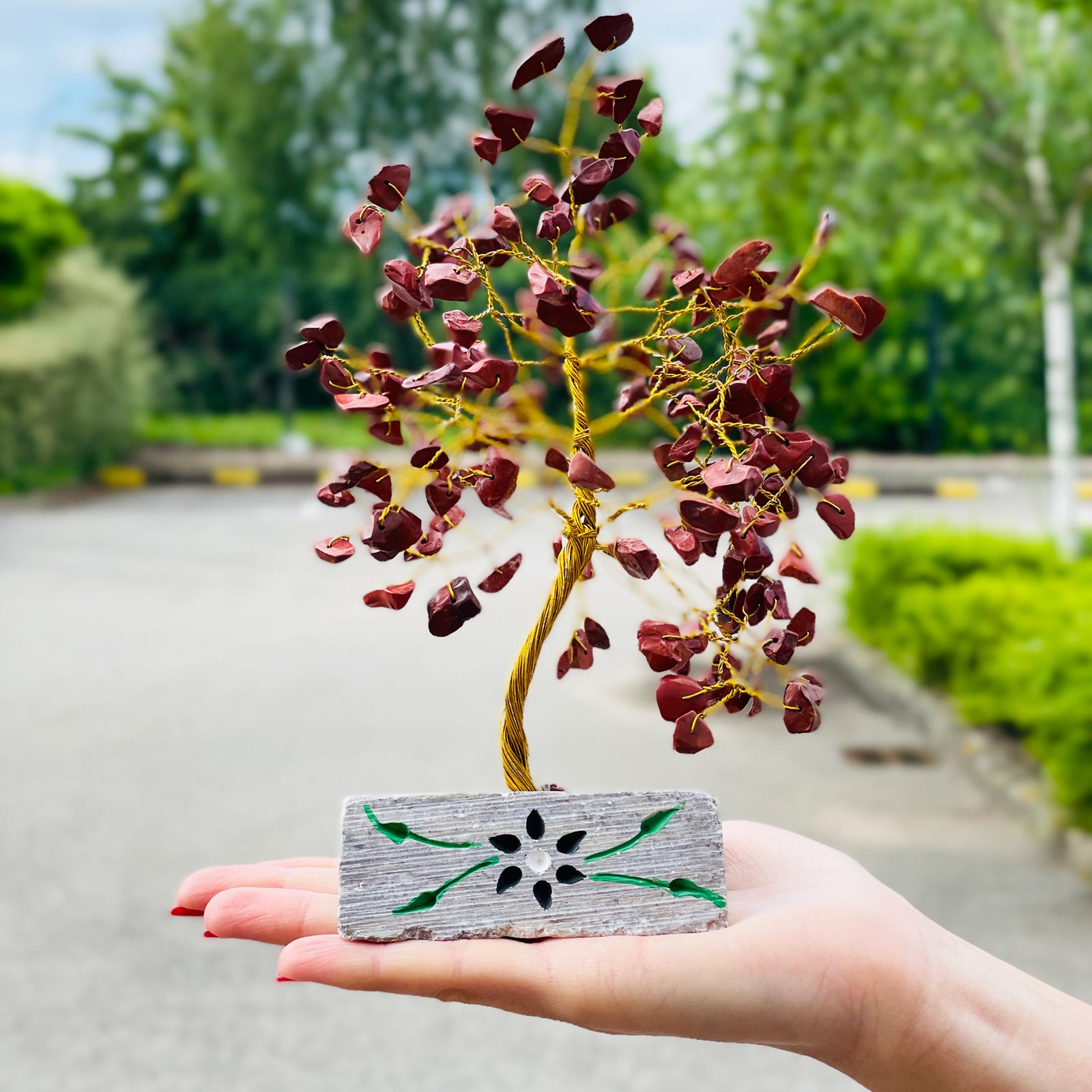 Gemstone Tree - Red Jasper - 160 Stone - ScentiMelti  Gemstone Tree - Red Jasper - 160 Stone