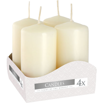 Set of 4 Pillar Candles  40x80mm - Ivory - ScentiMelti  Set of 4 Pillar Candles  40x80mm - Ivory