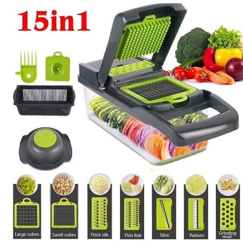 16-in-1 Vegetable Chopper | Salad Fruit Vegetable Food Chopper Slicer Peeler - ScentiMelti Home Fragrance, Beauty & Gifts UK