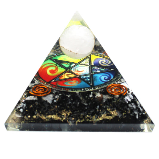 Orgonite Pyramid - Midnight Pentagon - 70mm - ScentiMelti  Orgonite Pyramid - Midnight Pentagon - 70mm