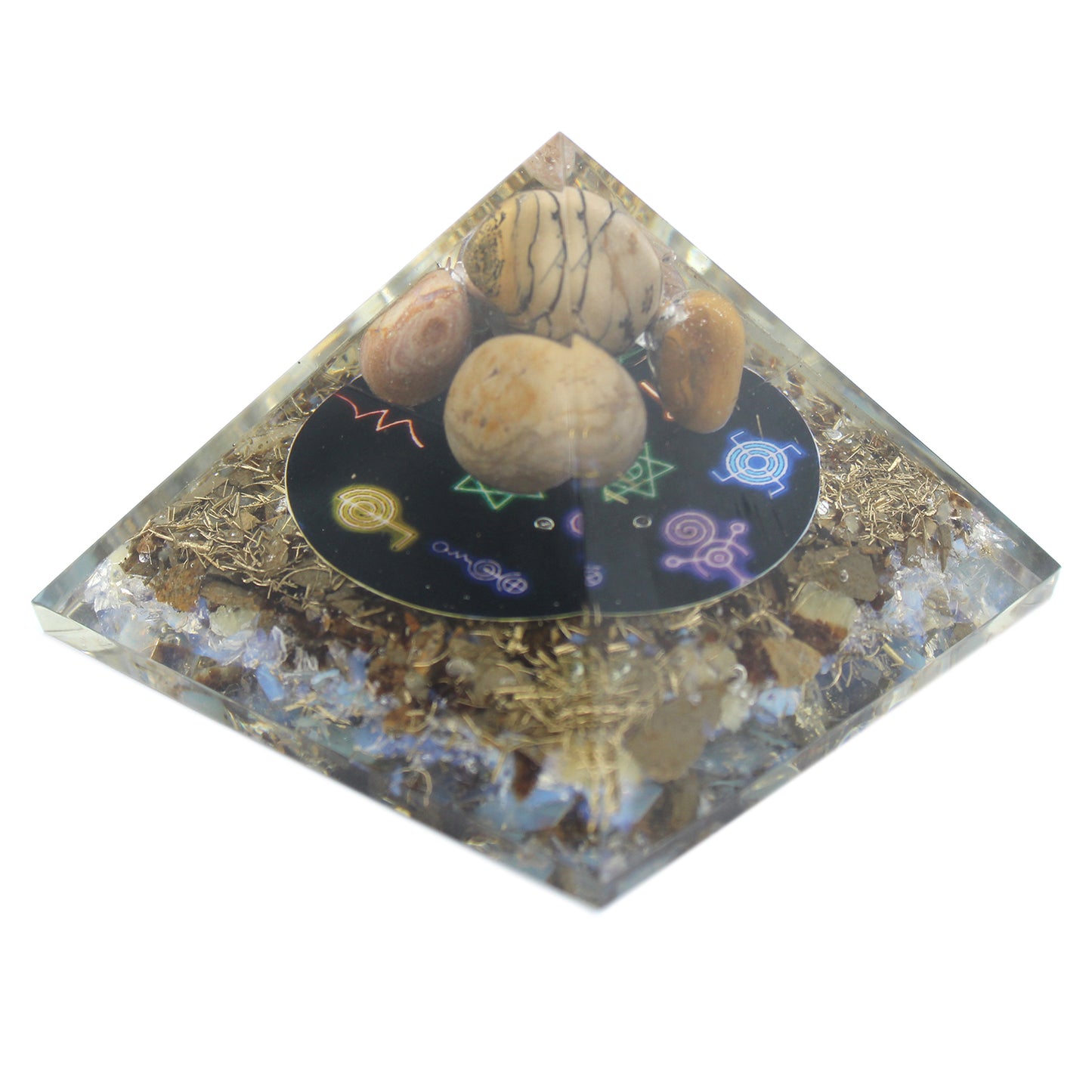 Orgonite Pyramid - Midnight Reiki - 70mm - ScentiMelti  Orgonite Pyramid - Midnight Reiki - 70mm