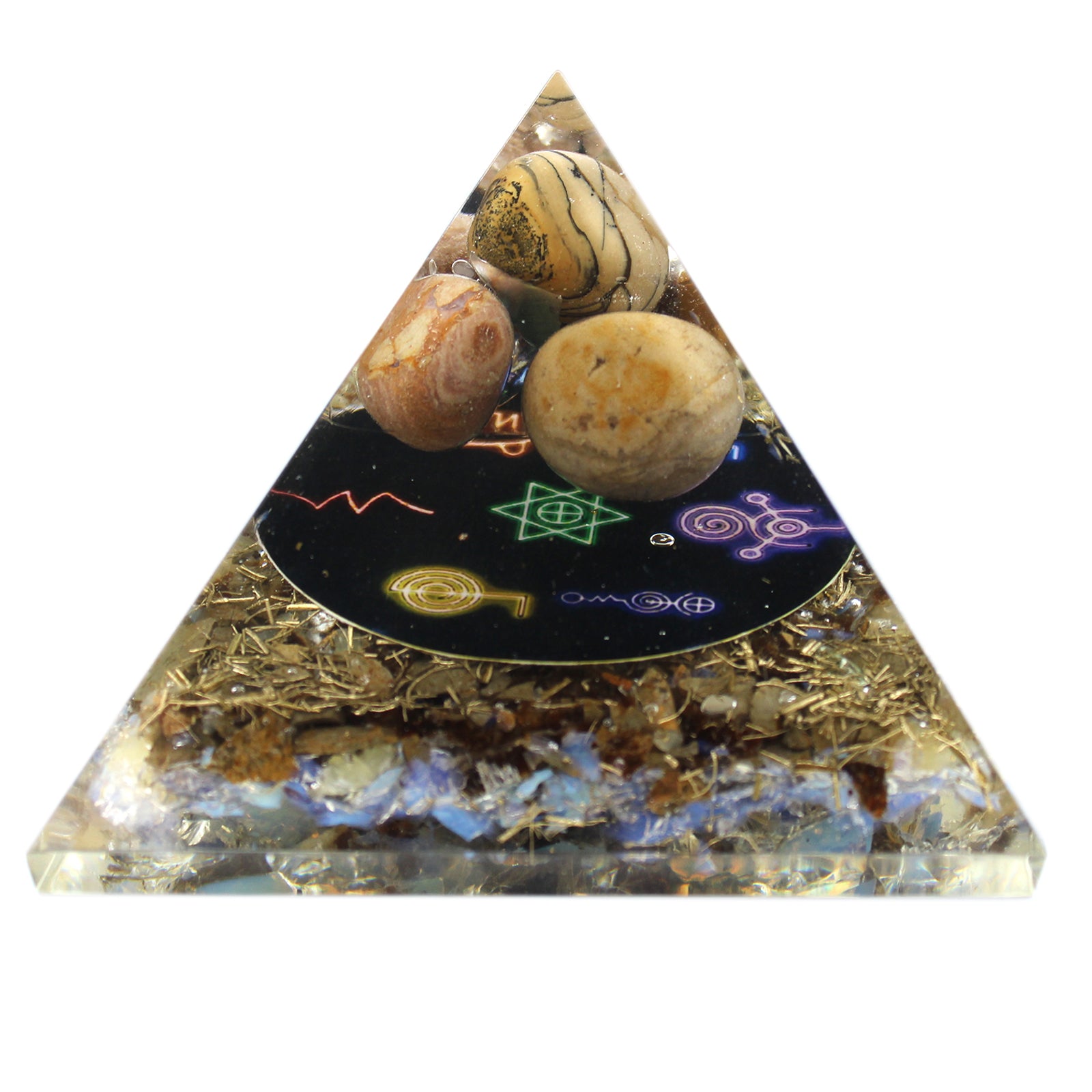 Orgonite Pyramid - Midnight Reiki - 70mm - ScentiMelti  Orgonite Pyramid - Midnight Reiki - 70mm