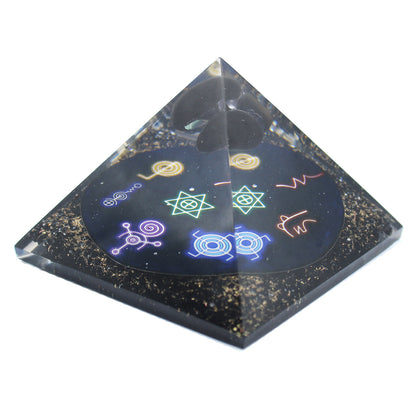 Orgonite Pyramid - Midnight Reiki - 90mm - ScentiMelti  Orgonite Pyramid - Midnight Reiki - 90mm