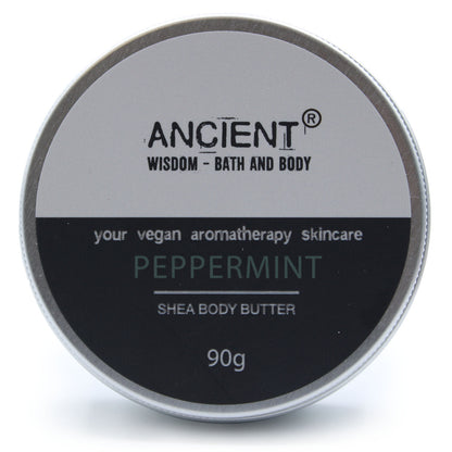 Aromatherapy Shea Body Butter 90g - Peppermint - ScentiMelti  Aromatherapy Shea Body Butter 90g - Peppermint