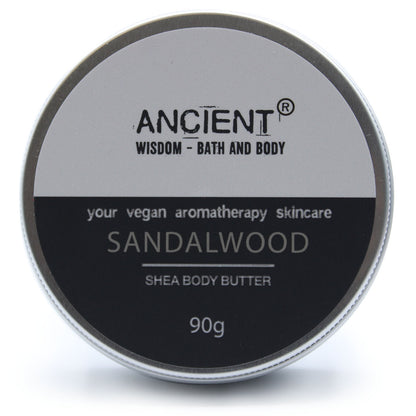 Aromatherapy Shea Body Butter 90g - Sandalwood - ScentiMelti  Aromatherapy Shea Body Butter 90g - Sandalwood