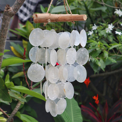 Pearl Effect & Driftwood Cross Chime - ScentiMelti  Pearl Effect & Driftwood Cross Chime