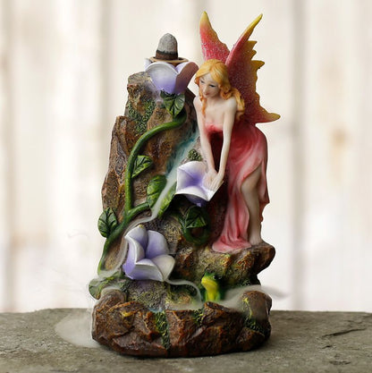 Fairy Flower Garden Waterfall Backflow Incense Burner - ScentiMelti  Fairy Flower Garden Waterfall Backflow Incense Burner