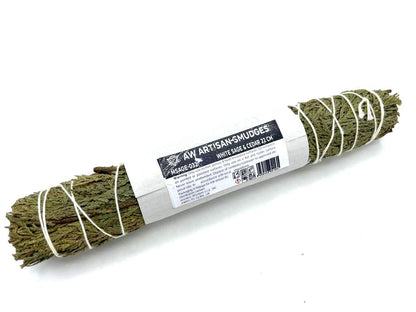 Smudge Stick - White Sage & Cedar 22 cm - ScentiMelti  Smudge Stick - White Sage & Cedar 22 cm