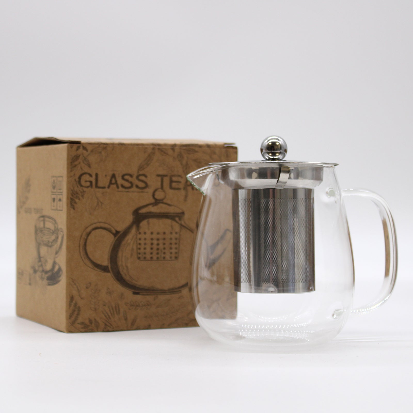 Glass Infuser Teapot - Contemporary - 550ml - ScentiMelti  Glass Infuser Teapot - Contemporary - 550ml