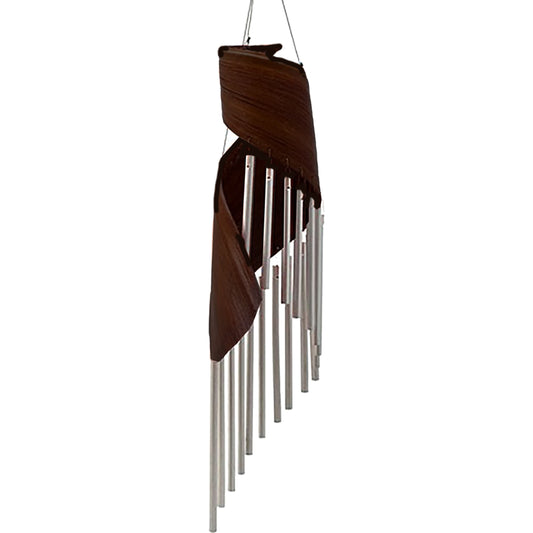 Coconut Leaf Wind Chimes - Chocolate - ScentiMelti  Coconut Leaf Wind Chimes - Chocolate