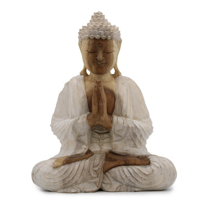 Buddha Statue Whitewash - 30cm Welcome - ScentiMelti  Buddha Statue Whitewash - 30cm Welcome