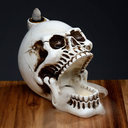 Skull with Open Mouth Backflow Incense Burner - ScentiMelti  Skull with Open Mouth Backflow Incense Burner