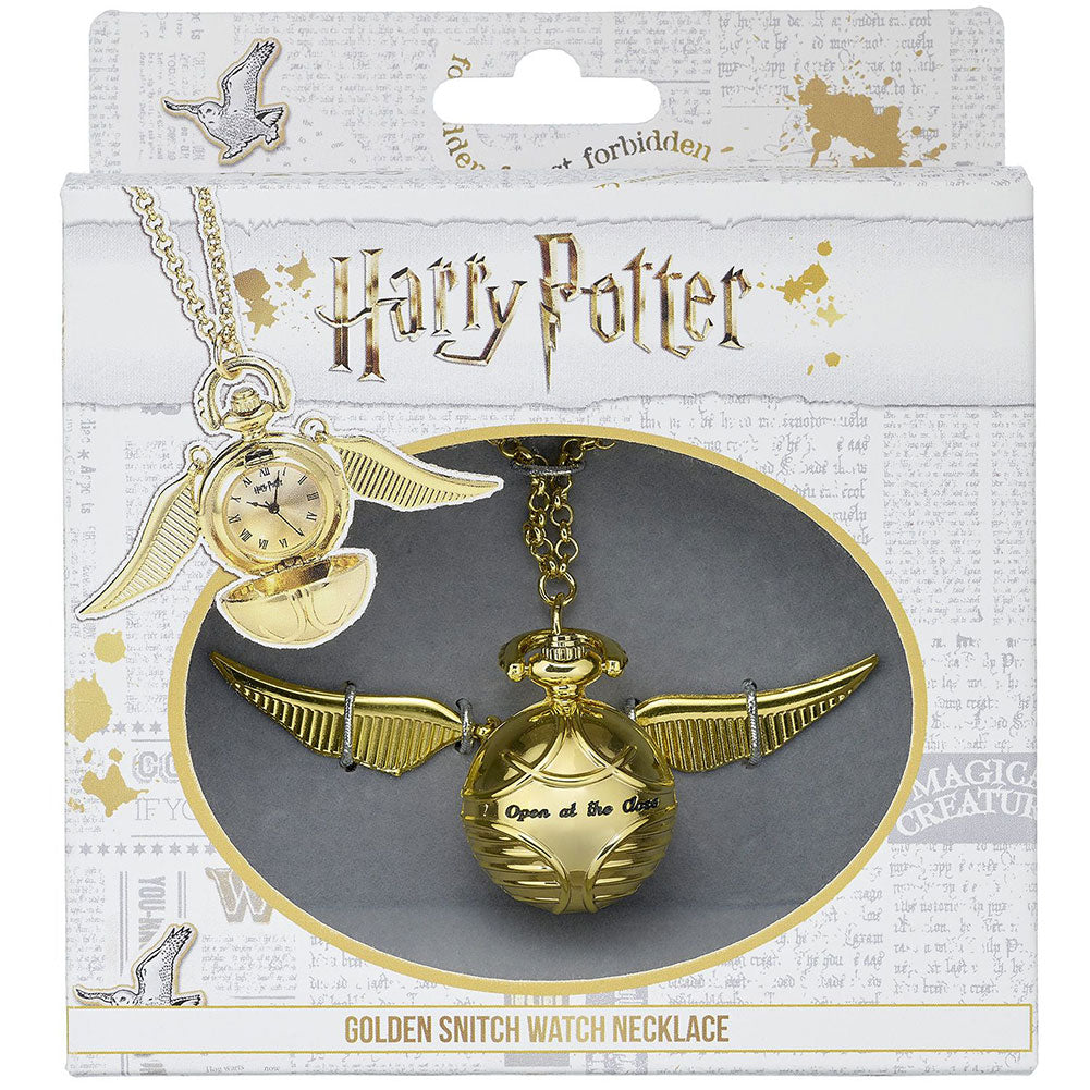 Harry Potter Gold Plated Golden Snitch Watch Necklace - ScentiMelti Home Fragrance, Beauty & Gifts UK