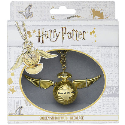 Harry Potter Gold Plated Golden Snitch Watch Necklace - ScentiMelti Home Fragrance, Beauty & Gifts UK