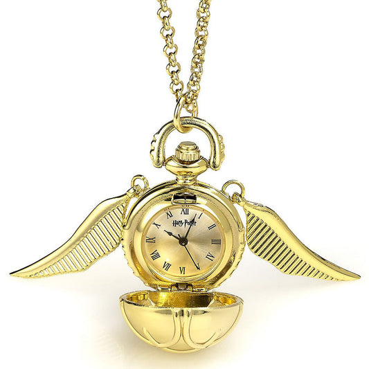 Harry Potter Gold Plated Golden Snitch Watch Necklace - ScentiMelti Home Fragrance, Beauty & Gifts UK