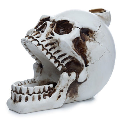 Skull with Open Mouth Backflow Incense Burner - ScentiMelti  Skull with Open Mouth Backflow Incense Burner