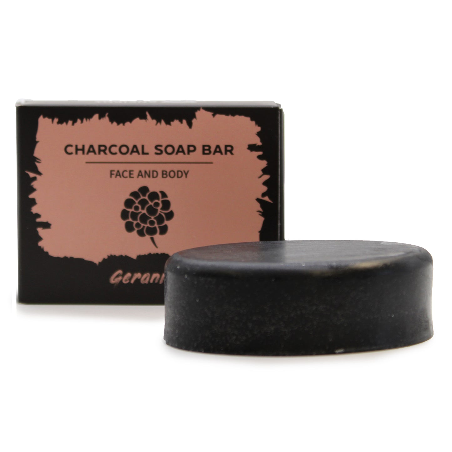 Charcoal Soap 85g - Geranium - ScentiMelti  Charcoal Soap 85g - Geranium