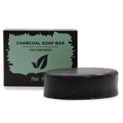 Charcoal Soap 85g - Tea Tree - ScentiMelti  Charcoal Soap 85g - Tea Tree