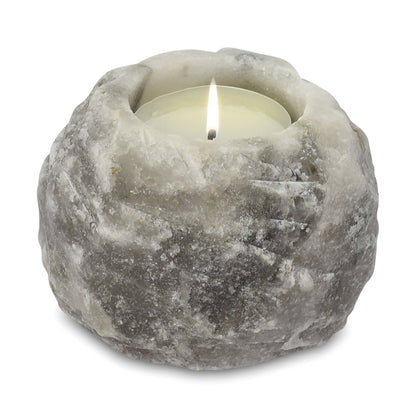 Grey Salt Candle Holder 600-800g - ScentiMelti  Grey Salt Candle Holder 600-800g