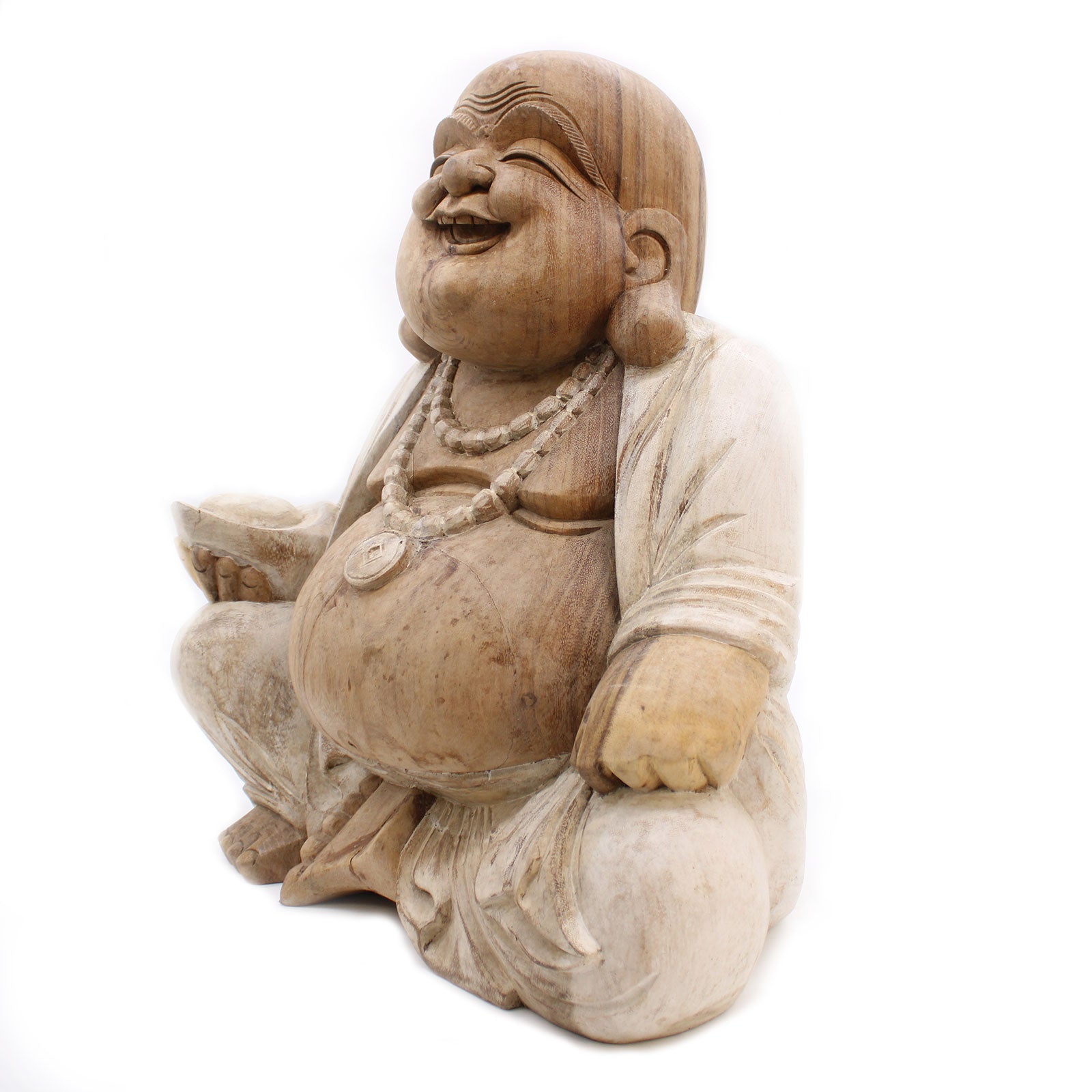 Happy Buddha - Whitewash 50cm - ScentiMelti  Happy Buddha - Whitewash 50cm