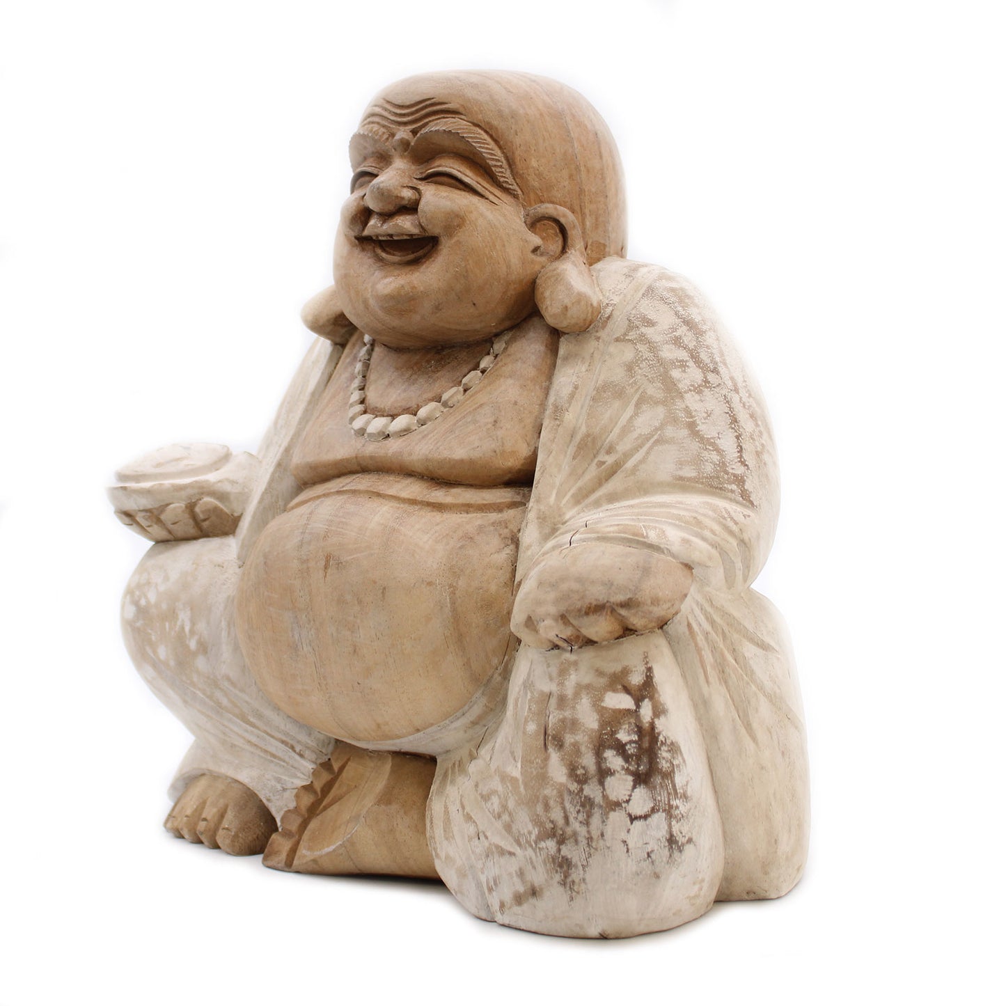 Happy Buddha - Whitewash 30cm - ScentiMelti  Happy Buddha - Whitewash 30cm