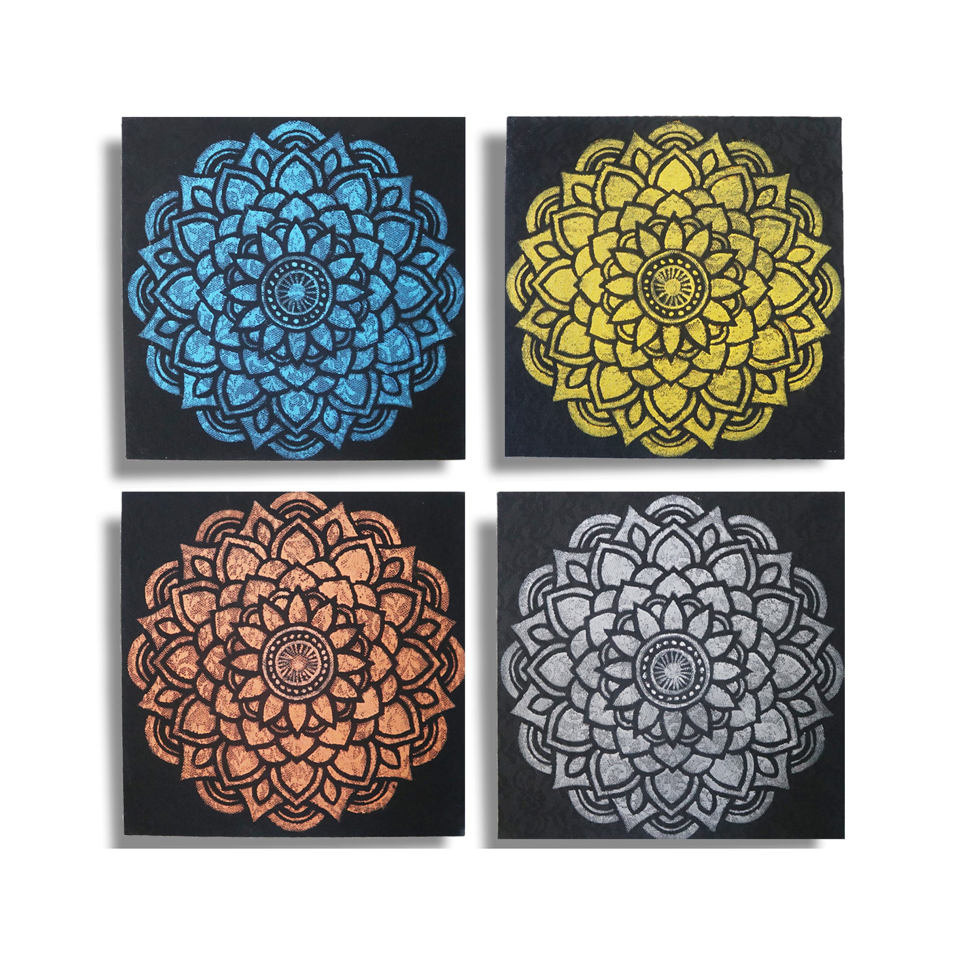 Set of 4 Mandala Brocade Detail 30x30cm - ScentiMelti  Set of 4 Mandala Brocade Detail 30x30cm