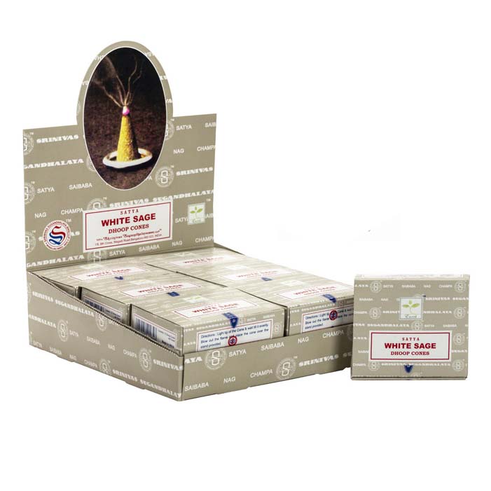 White Sage Dhoop Cones - ScentiMelti  White Sage Dhoop Cones