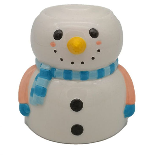 Snowman Shaped Christmas Ceramic Oil Burner - ScentiMelti  Snowman Shaped Christmas Ceramic Oil Burner